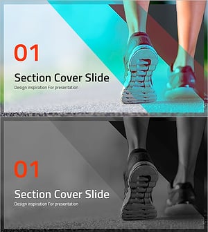 산책 섹션 커버 슬라이드 – 프레젠테이션의 영감을 주는 디자인