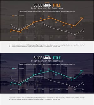 도시 배경의 라인 차트 – 비즈니스 전략과 시장 분석