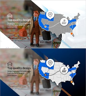 여행 이동 경로 인포그래픽 – 사업계획 시각화
