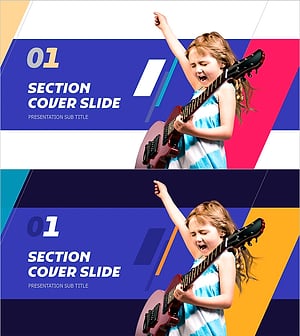Music Festival Section Cover Slide Template – Exciting Start
