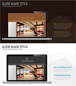 공유 오피스 목업 슬라이드 템플릿 – 혁신적 디자인으로 비즈니스 아이디어 전달