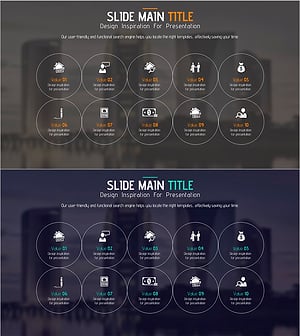 장점 및 구성내용 모음 PPT 템플릿 – 운영계획 및 클러스터