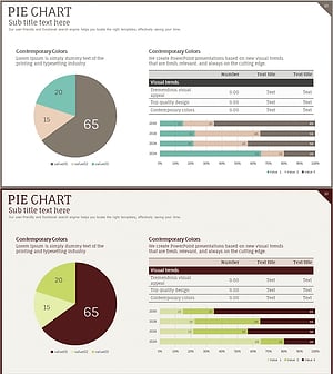 체계적인 시장분석을 위한 그래프 차트 – 가로 막대 및 파이 그래프
