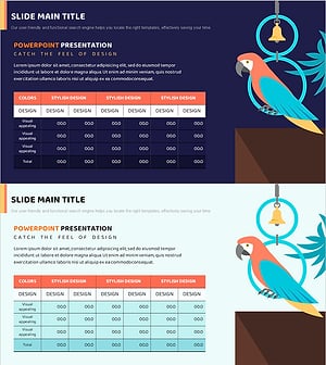 Visualizing Financial Performance with a Pet Parrot Table Slide