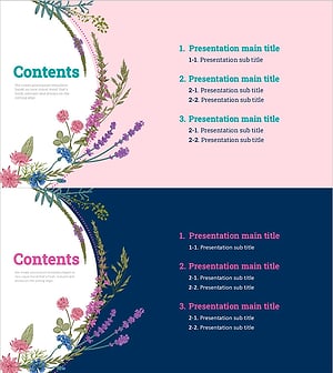 봄의 감성을 담은 목차 템플릿 – 프레젠테이션의 시작