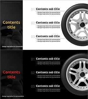 내용별 슬라이드 목차 템플릿 – 조직성과 명확한 전달