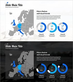 맛집 투어 예정 국가의 시장 분석 도넛형 슬라이드