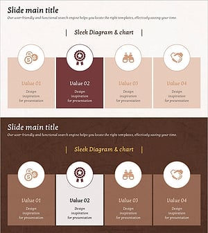 Simple Brown Boxed Diagram - Design Inspiration for Presentations