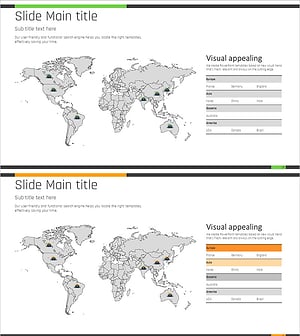 글로벌 부동산 시장 조사를 시각화한 슬라이드