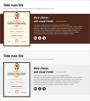 수상 인증서 슬라이드 – 요리 경연대회 수상 소개