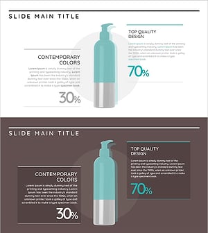 화장품 구성요소 소개 슬라이드 - 데이터와 디자인