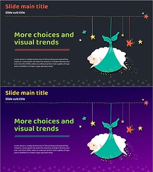 해먹과 양을 그린 아웃트로 슬라이드 – 창의성과 편안함