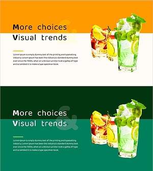 신제품 음료 안내 슬라이드 – 활기찬 비주얼 트렌드