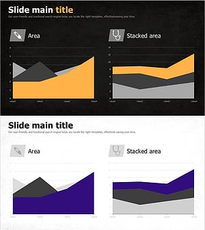 무료 옐로우 퍼플 영역형 차트 – 데이터 시각화의 혁신