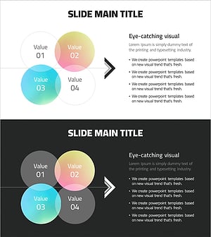 비즈니스 목표 설정 중첩 다이어그램 – 명확한 비전과 전략으로 나아가세요