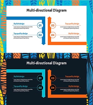 Summer Theme Multi-directional Arrows Business Template