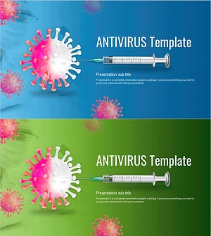 바이러스 백신 템플릿 표지 – 건강과 안전