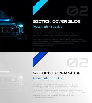 Section Cover Slide – Emphasis on Professionalism