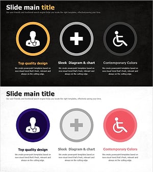 장애인 재활 치료를 위한 다이어그램 슬라이드 – 최적의 서비스 소개