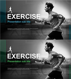 헬스 운동 템플릿 표지 – 활력과 성취