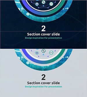 스마트 헬스케어 템플릿 간지 02 - 혁신적 디자인의 섹션 커버 슬라이드