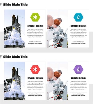 항공우주산업 & 화학실험을 위한 다이어그램 슬라이드