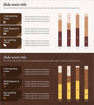 브라운 세분화 막대 그래프 – 시장 동향을 명확히