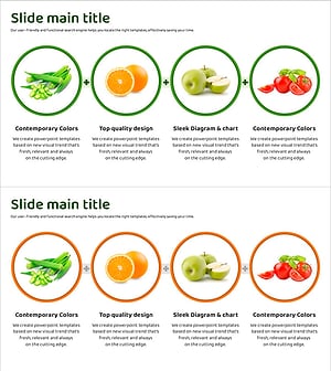 과일 채소 연결 다이어그램 – 신선함과 효과적 소통