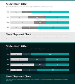 Horizontal Bar Chart Slide for Four-Year Change Figures