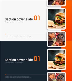 Food UI Wide PPT Section Cover 01 – Design Inspiration for Presentation