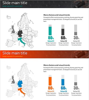 시장 및 경쟁사 분석을 위한 스택 세로막대 차트 맵