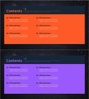 은하수 테마 템플릿 목차 – 시각적 정렬