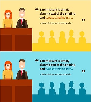 재판 대화 슬라이드 – 고객 성공 사례 시각화