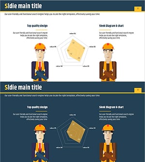 건축 일러스트 템플릿 방사형 차트 – 고객 분석 시각화
