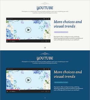 플라워 파티 광고 영상을 위한 PPT 템플릿 – 창의적 마케팅 전략