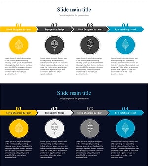 나뭇잎 그래픽과 경과 다이어그램 – 사업 추진 전략