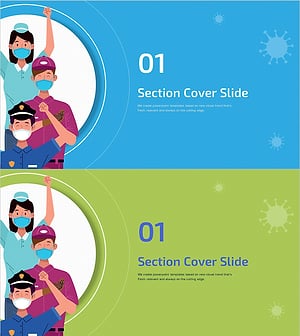 코로나 19 예방 템플릿 간지 - 감동과 희망