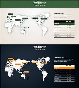 World Map for Location Data Analysis – Global Network Visualization