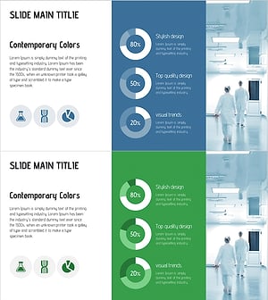 현대적 색감으로 디자인이 강조된 슬라이드 – 실용성과 스타일
