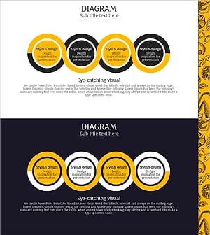 Yellow Circular Connection Diagrams – Effective Business Strategy