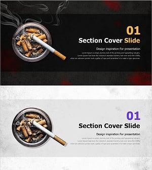 담배PPT 간지 – 세련된 섹션 커버 슬라이드