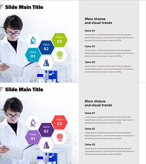 단계별 과학 실험 프로그램 슬라이드 템플릿 – 교육적 가치 강조