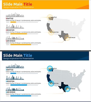 지역별 현황도 조사를 위한 가로막대 그래프 슬라이드