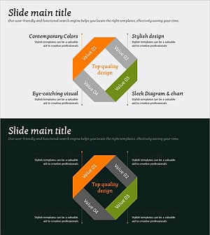 Green Orange Connection Diffusion Diagram – Creative Visuals