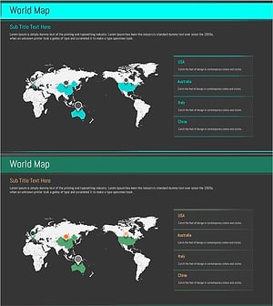 세계 지도와 타겟시장 분석