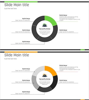 부동산 강조형 원형 다이어그램 – 고급 클러스터 표현