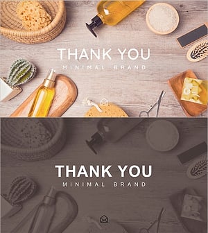 감사 슬라이드 – 미니멀한 브랜드 감성
