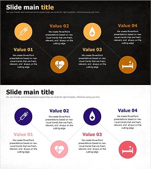 약물 치료 과정을 안내하는 다이어그램 – 사업 추진 전략을 위한 필수 슬라이드