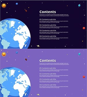 천문학 일러스트 템플릿 목차 - 우주의 신비를 담은 디자인