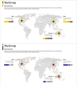 타겟시장과 퍼센티지 바 - 시장 분석을 위한 시각적 다이어그램